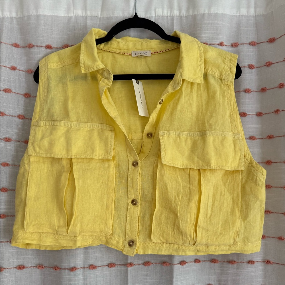 Anthropologie Pilcro Sleeveless Cropped Shirt - NWT! - Picture 5 of 6